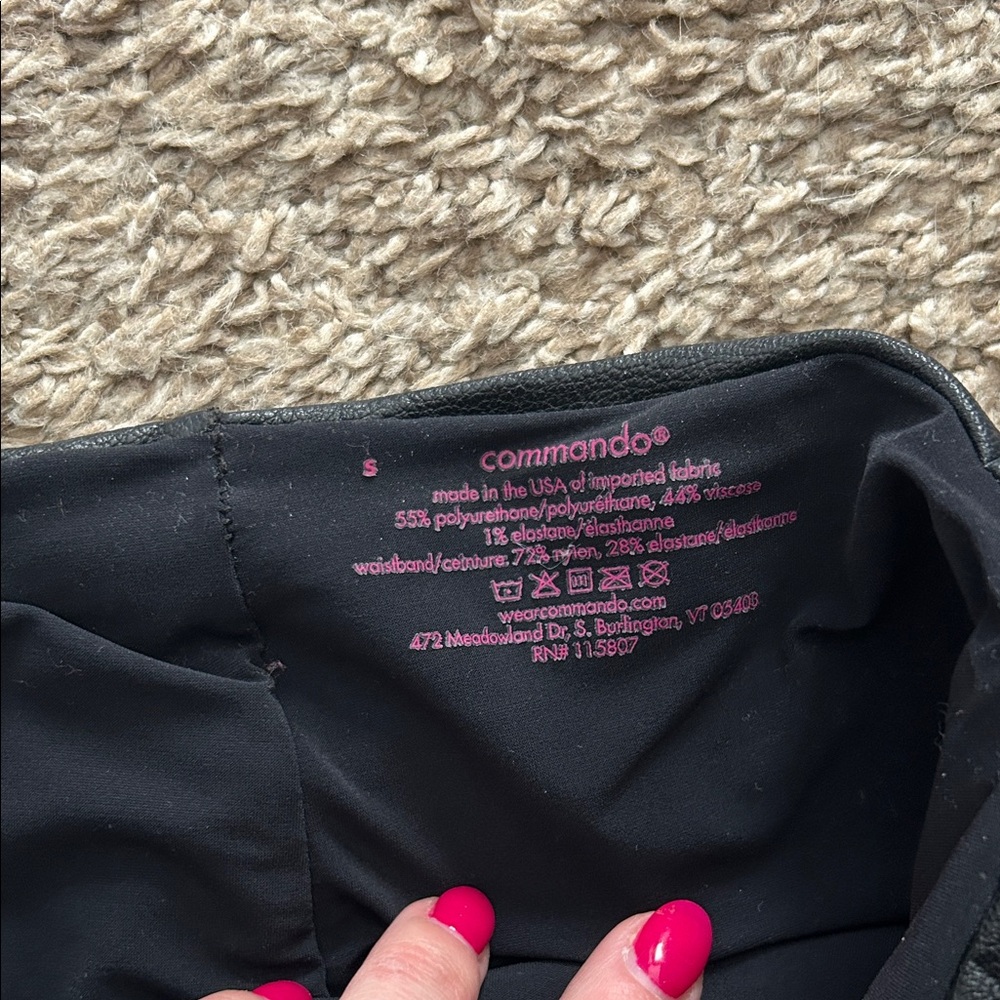 Commando Black Leather Leggings - image 4